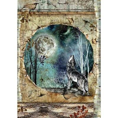 Stamperia Cosmos Wolf & Moon - Reispapier